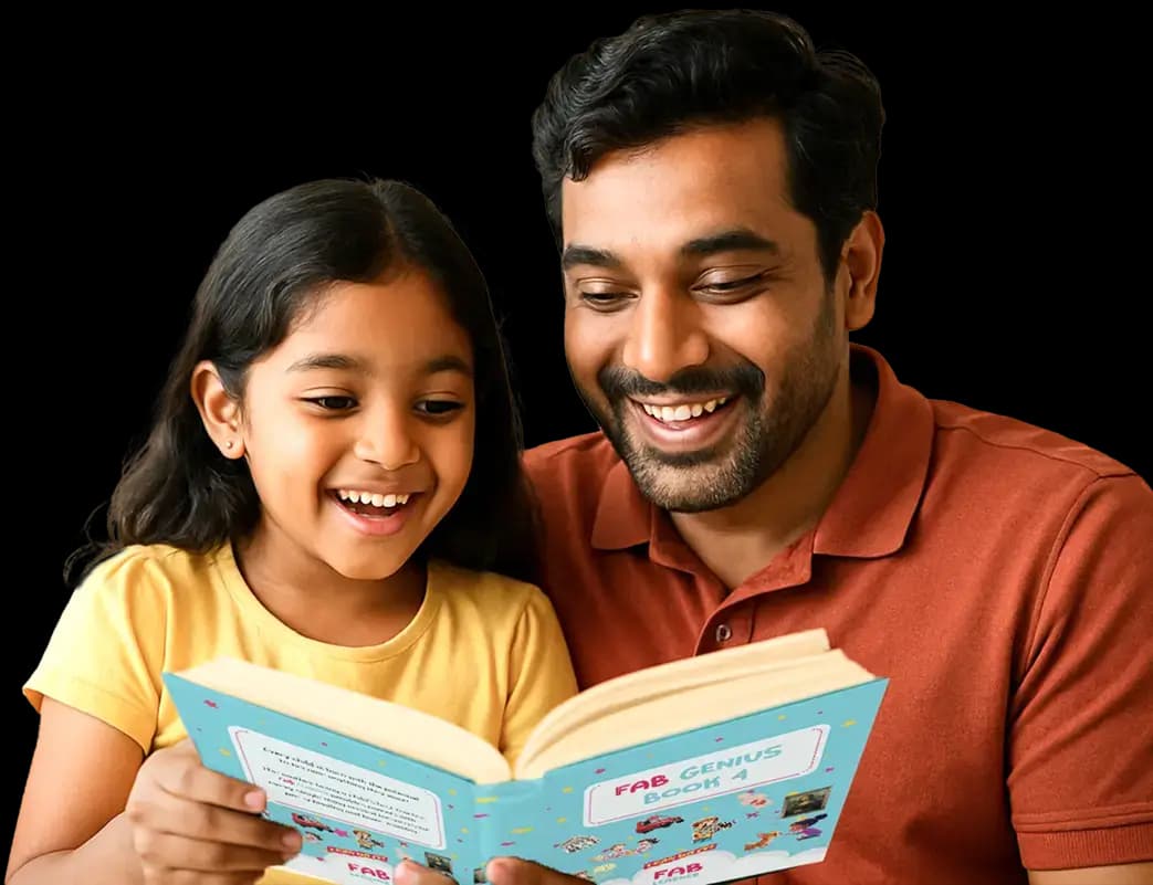 Child learning to read